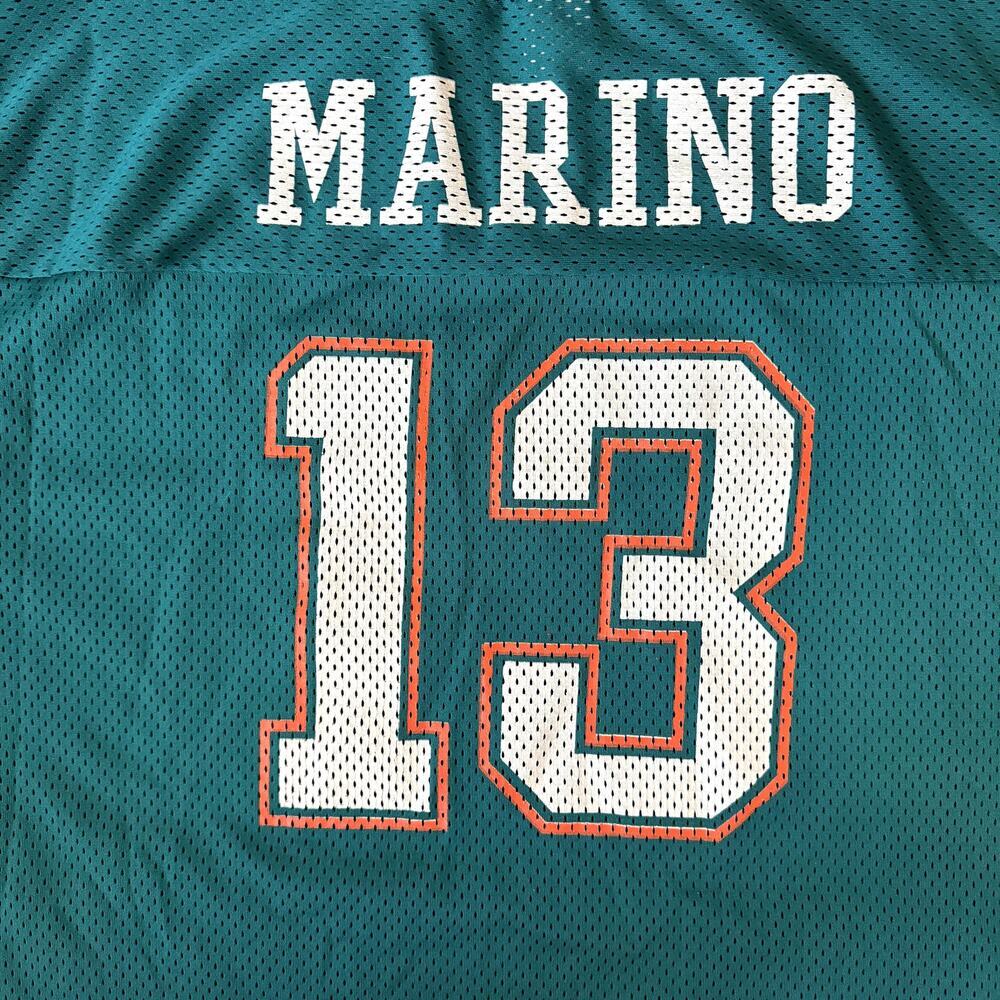 Vintage 90s Dan Marino Adult Jersey XL Miami Dolphins 13 Logo 7 USA Made - Picture 3 of 6